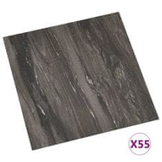 shumee Samolepilne talne plošče 55 kosov PVC 5,11 m2 temno sive