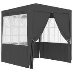 Greatstore Profesionalen vrtni šotor s stranicami 2x2 m antraciten 90 g/m2