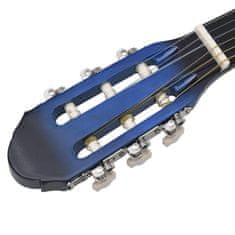 Greatstore Klasična kitara za začetnike modra 4/4 39" lipov les