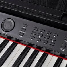 Greatstore Digitalni klavir s pedali melamin 88 tipk črni