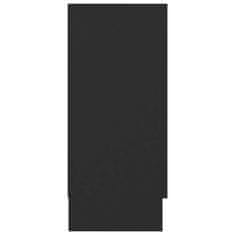 shumee Vitrina črna 120x30,5x70 cm iverna plošča