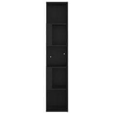 shumee Kotna omarica črna 33x33x164,5 cm iverna plošča