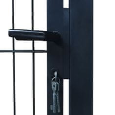 Greatstore 2D Vrata za Ograjo (Enojna) Antracitno Sive Barve 106 x 190 cm