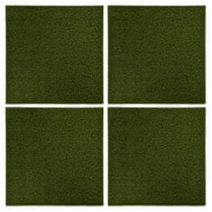 Greatstore Umetna trava plošče 4 kosi 50x50x2,5 cm guma