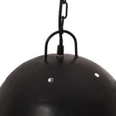 Greatstore Industrijska viseča svetilka 25 W črna okrogla 42 cm E27