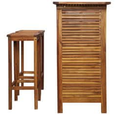 Greatstore Barska miza in stoli 3 kosi trden akacijev les
