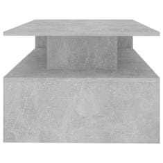 Greatstore Klubska mizica betonsko siva 90x60x42,5 cm iverna plošča