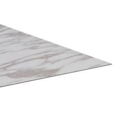 shumee Samolepilne PVC talne plošče 5,11 m2 bel marmor