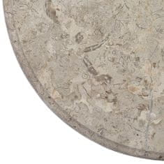 Greatstore Mizna plošča siva Ø 50x2,5 cm marmor