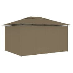 shumee Vrtni šotor z zavesami 4x3 m taupe 180 g/m2