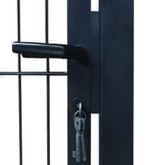 Greatstore 2D Vrata za Ograjo (Enojna) Antracitno Sive Barve 106 x 170 cm