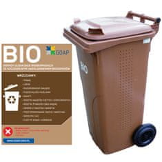NEW Europlast Avstrija Koš za smeti in odpadke - rjav 120L BIO + RUSH
