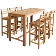 Greatstore Barska miza in stoli 7 kosov trden akacijev les