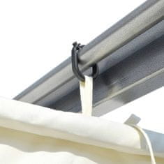 shumee Pergola z zložljivo streho kremno bela 3x3 m jeklo