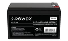 2-Power 2P7-12 12V 7Ah VRLA baterija F2 ( Faston 250)