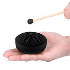 Northix Mini boben / Tongue Drum z jezikom - 6 tonov - črn 