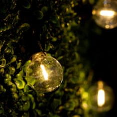 LUMILED Vrtna svetilka LED svetlobna veriga 15m GIRLANDA DOLLIS s 30x LED dekorativne kroglice + DALJINSKI UPRAVLJALNIK