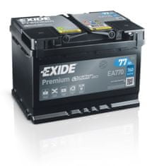 Exide Premium EA770 akumulator, 77 Ah, D+, 760 A(EN), 278 x 175 x 190 mm