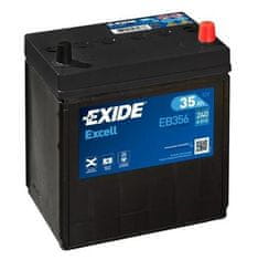 Exide Excell EB356 akumulator brez roba, 35 Ah, D+, 240 A(EN), 187 x 127 x 220 mm