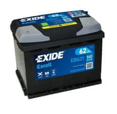 Exide Excell EB621 akumulator, 62 Ah, L+, 540 A(EN), 242 x 175 x 190 mm