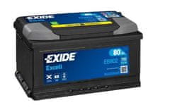 Exide Excell EB802 akumulator, 80 Ah, D+, 700 A(EN), 315 x 175 x 175 mm