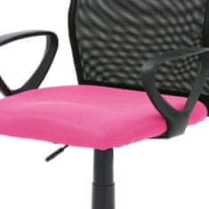 Autronic Pisarniški stol, tkanina MESH roza / Črna, plin.bat KA-B047 ROZA