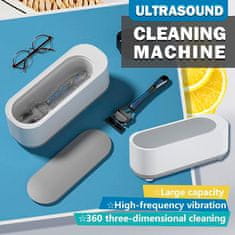 Netscroll Ultrazvočni čistilec, ultrazvočno čiščenje nakita, ortodonstkih aparatov, očal, ur, kovancev, zobnih protez in ostalih predmetov, vrhunsko globinsko čiščenje, majhen in prenosen, UltrasoundMachine