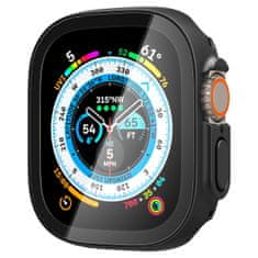Spigen Zaščitni pokrov za pametno uro Thin Fit 360, črn, Apple Watch Ultra 49 mm