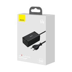 BASEUS GaN5 Pro adapter za hitro polnjenje 2x USB-C-C + USB-A + HDMI 67W, , črn (2x CCGP110201)