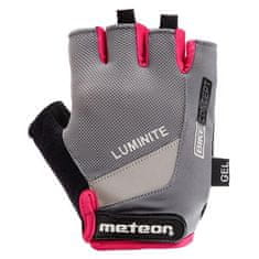 Meteor Gel GX34 kolesarske rokavice, sivo-roza, L