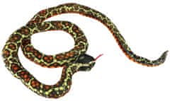 Teddies Plišasta kača, 200 cm, črna, oranžna in siva