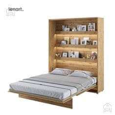 Trianova Postelja v omari Lenart - Bed Concept 12 - 160x200 cm - artisan hrast