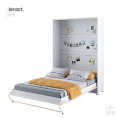 Trianova Postelja v omari Lenart - Concept Pro 01 - 140x200 cm - bela sijaj 