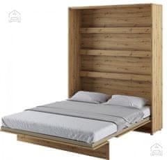 Trianova Postelja v omari Lenart - Bed Concept 12 - 160x200 cm - artisan hrast