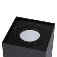 LUMILED Stropna kvadratna halogenska svetilka GU10 črna premična cev AMAT-L 115mm