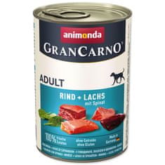 Animonda Konzerva Gran Carno hovězí + losos + špenát 400 g