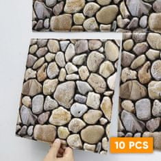Cool Mango 3D samolepljive stenske nalepke v imitaciji kamna, kamnite stenske nalepke (10 tapet) - Stonesticker
