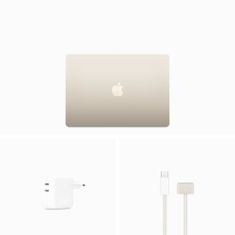 Apple MacBook Air 15 prenosnik, M2, 10C GPU, 8GB, SSD256GB, ZEE, Starlight (mqku3ze/a)