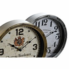 NEW Ceas de masă DKD Home Decor Zlat Srebrna Kovina Kristal Vintage 20,5 x 13,5 x 28 cm (2 kosov)