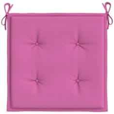 shumee Blazine za vrtne stole 4 kosi roza 50x50x3 cm tkanina