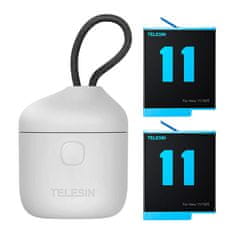 TELESIN Vodoodporni polnilec s 3 režami Telesin Allin box + 2 bateriji za GoPro Hero 12 / 11 / 10 / 9