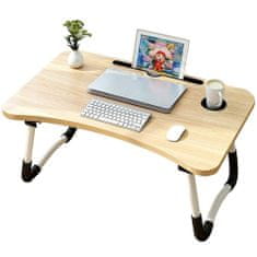 Verkgroup Prenosna zložljiva univerzalna lesena mizica za prenosni računalnik 60cm