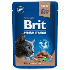 Brit BRIT Premium Chunks in Gravy with Liver for Sterilised Cats 100 g
