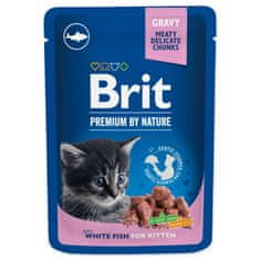 Brit BRIT Premium Chunks with White Fish in Gravy for Kittens 100 g