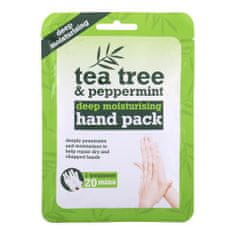 Xpel Tea Tree Tea Tree & Peppermint Deep Moisturising Hand Pack vlažilne rokavice 1 par 1 kos