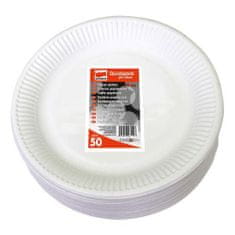 STREFA Papirnata plošča bela premera 23 cm za enkratno uporabo ( 50 kosov)