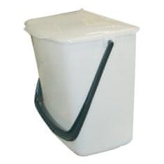 STREFA Plastični koš za odpadke za kuhinjske omarice, 8 l, bel