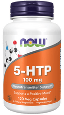 NOW Foods 5-HTP, 100 mg, 120 rastlinskih kapsul