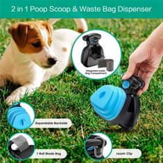 Netscroll PoopScoop: Revolucionarni Pripomoček za Higiensko Pobiranje Pasjih Iztrebkov z 50 Dodatnimi Vrečkami - Idealno za Sprehode, PoopScoop