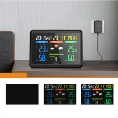Hama Color, vremenska postaja, brezžični senzor, barvni VA zaslon, napajanje, baterija